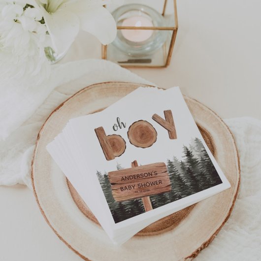 Oh Boy Pine Trees Serviette