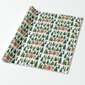 Oh Boy Pine Trees Woodland Baby Dusche Geschenkpapier (Ungerollt)