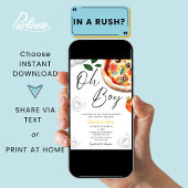 Oh Boy Pizza Schnuller Italienische Babydusche Einladung