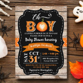 "Oh Boy" Pumpkin Baby Dusche Einladung