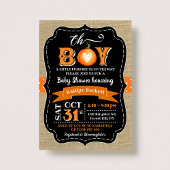 "Oh Boy" Pumpkin Baby Dusche Einladung