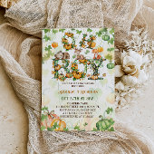 Oh Boy Pumpkin & Woodland Animals Fall Baby Dusche Einladung