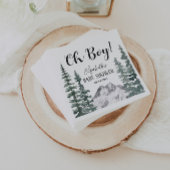 Oh Boy Rustic Mountains Baby Shower Serviette