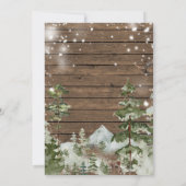 Oh Boy Rustic Wood Adventure Christmas Baby Dusche Einladung (Rückseite)
