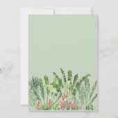 Oh Boy Safari Animal Jungle Greenery Baby Shower Einladung (Rückseite)