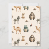 Oh Boy Safari Animals Baby Shower Einladung (Rückseite)