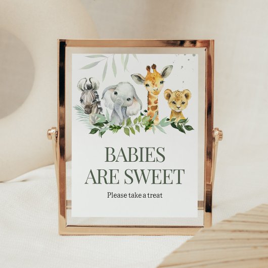 Oh, Boy Safari Baby Dusche Babys sind süß Poster