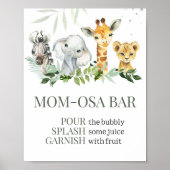 Oh Boy Safari Baby Dusche Mama Osa Bar Poster (Vorne)