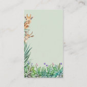 Oh Boy Safari Jungle Baby Shower Book for Baby Begleitkarte (Rückseite)