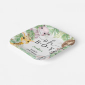 Oh Boy Safari-Tiere Baby Shower Dschungel Pappteller (Gewinkelt)