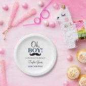 Oh Boy Schnurrbart-Baby-Party-Papierplatten Pappteller (Party)