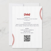 Oh Boy Slugger Baseball All In One Baby Shower Einladung (Rückseite)