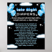 Oh, Boy Starry Space Babydusche Spätnachtsbilder Poster (Vorne)
