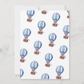 Oh Boy Teddy Bear Baby Dusche Einladung (Rückseite)