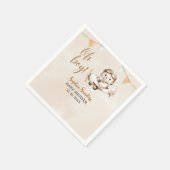 Oh Boy, Teddy Bear Baby shower boy Serviette (Ecke)
