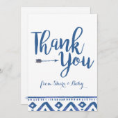 Oh Boy Tribal Baby Dusche Danke (Vorne/Hinten)