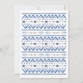 Oh Boy Tribal Baby Dusche Einladung (Rückseite)