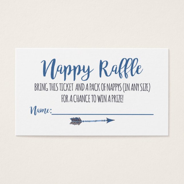 Oh Boy Tribal Nappy Raffle Tickets (Vorderseite)