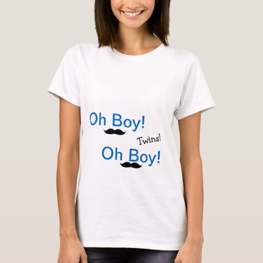 Oh Boy Twins Funny Maternity Shirt (Vorderseite)
