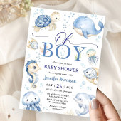 Oh Boy Under The Sea Ocean Baby Shower Invitation Einladung