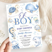 Oh Boy Under The Sea Ocean Baby Shower Invitation Einladung