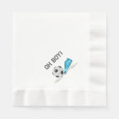 Oh Boy Watercolor All Star Soccer Baby Shower  Serviette (Vorderseite)