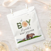 Oh Boy Watercolor Woodland Bear Baby Dusche Geschenktütchen (Ausgeschnitten)