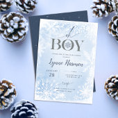 Oh Boy Winter Boy Baby Dusche Einladung Blue