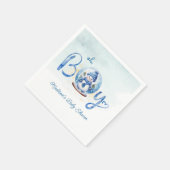 Oh Boy Winter Theme Baby Dusche Serviette (Ecke)