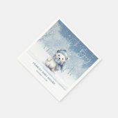 Oh Boy Winter | Woodland Babydusche bestellbar Serviette (Ecke)