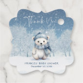 Oh Boy Winter | Woodland Babydusche Geschenkanhänger (Rückseite)