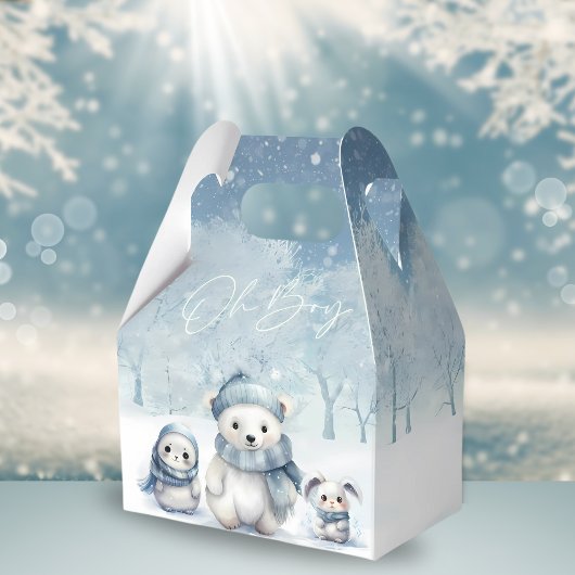 Oh Boy Winter | Woodland Babydusche Geschenkschachtel