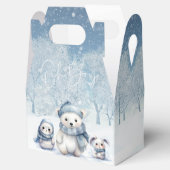 Oh Boy Winter | Woodland Babydusche Geschenkschachtel (Geöffnet)
