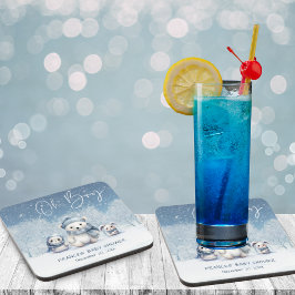 Oh Boy Winter | Woodland Babydusche Getränkeuntersetzer