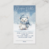 Oh Boy Winter | Woodland Babydusche Windelwindeln Begleitkarte (Vorderseite)