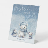 Oh Boy Winter Woodland Kinderdusche Bücher und Ges Sockelschild (Vorderseite)