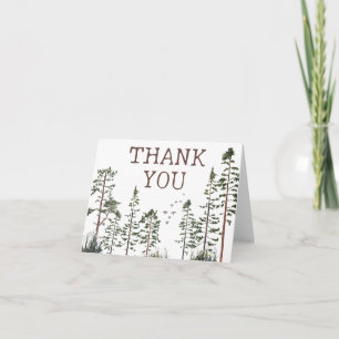 Oh Boy Woodland Baby Shower Dankeskarte