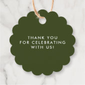 Oh Boy Woodland Baby Shower Thank You Geschenkanhänger (Rückseite)