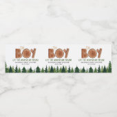 Oh Boy Woodland Babydusche Wasserflaschenetikett (Einzelnes Label)