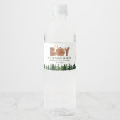 Oh Boy Woodland Babydusche Wasserflaschenetikett (Vorderseite)