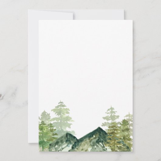 Oh Boy Woodland Bärendusche Einladung (Rückseite)