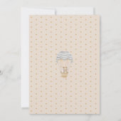 Oh Boy Woodland Teddy Bear Baby Dusche Einladung (Rückseite)