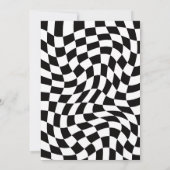 Oh Boy! Yellow Checkered Happy Face Baby Shower Einladung (Rückseite)