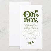 Oh Boy's St. Patrick's Day Baby Shower Einladung (Vorne/Hinten)