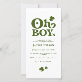 Oh Boy's St. Patrick's Day Baby Shower Einladung