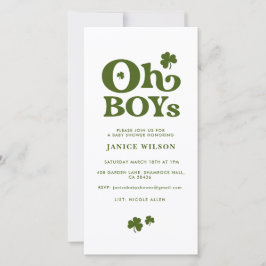 Oh Boys St. Patrick's Day Baby Shower Einladung