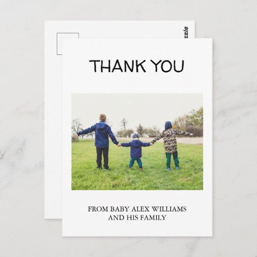 OH BRUDER! ES GIBT NOCH EINE?! Baby Foto Birth Postkarte (Vorne/Hinten)