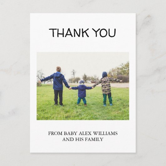 OH BRUDER! ES GIBT NOCH EINE?! Baby Foto Birth Postkarte (Vorderseite)