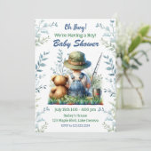 Oh, Buoy, das ist ein Junge! Themed Baby Dusche Einladung (Stehend Vorderseite)