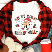 Oh by Golly Feelin' Jolly Retro Weihnachten Tri-Blend Shirt